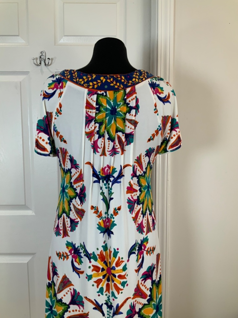 Anthropologie Eci Folk Multicolor Beaded Resort Folkloric Boho Midi Dress 10 - Picture 6 of 10